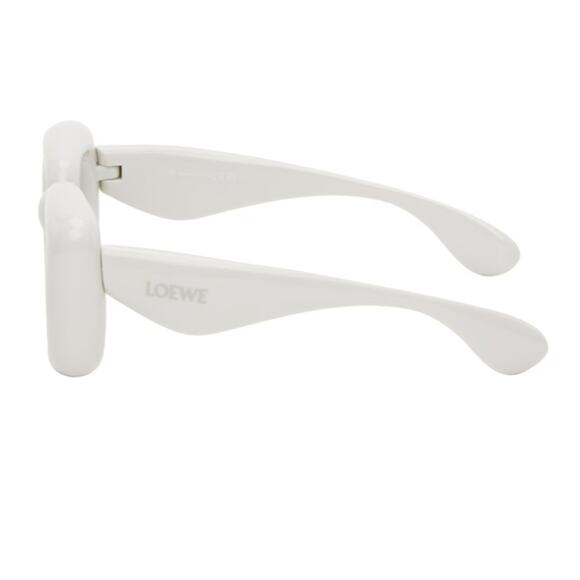 New Loewe Inflated White Square Sunglasses - Picture 7 of 8